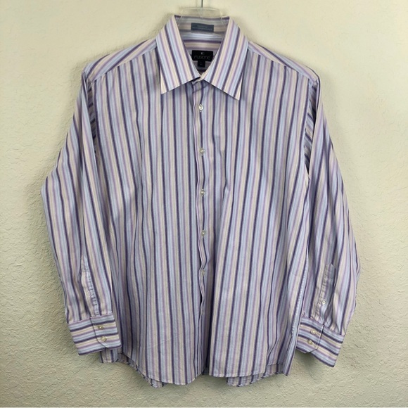 Fusione Other - Fusione Purlple Strip Dress Shirt